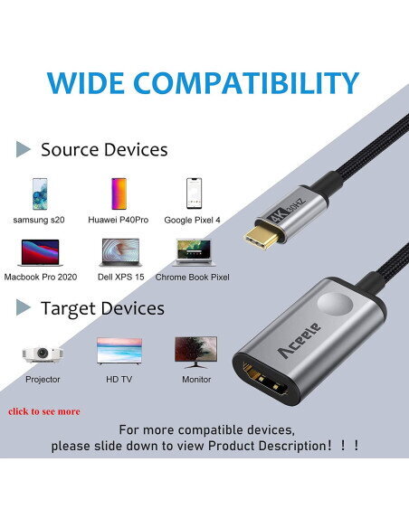 Aceele USB-C to HDMI adapter ▶️ TiendaCPU