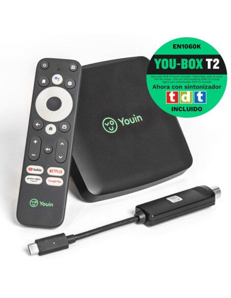 Reproductor multimedia Youin Android TV 4K EN1060K - TiendaCPU