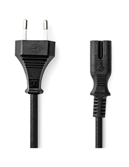 Cable Alimentación C7 1m Negro | Figura 8 para TV y PS5 - TiendaCPU
