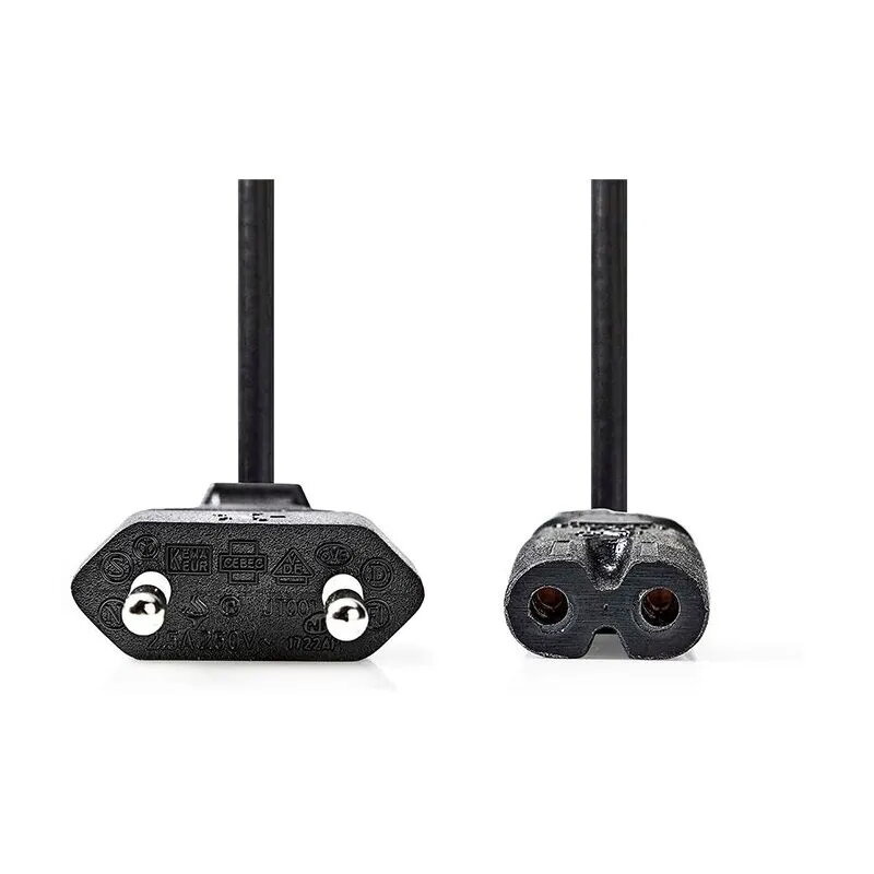Cable Alimentación C7 1m Negro | Figura 8 para TV y PS5 - TiendaCPU