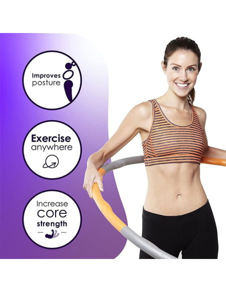 Just be... Aro Fitness Hula Hoop Rosa 1.5 KG - TiendaCPU