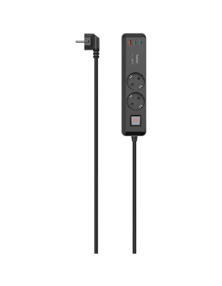 Hama 65W USB-C Power Strip | 2 AC Sockets + 3 USB - TiendaCPU