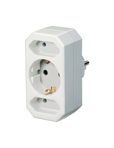 Ladrón Enchufe Brennenstuhl 3 Tomas | 1 Schuko 2 Euro - TiendaCPU