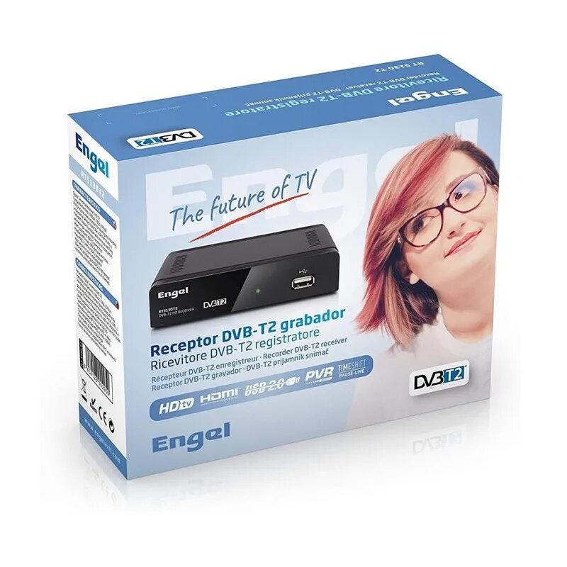 Engel RT5130T2 | Receptor TDT DVB-T2 Full HD Grabador PVR - TiendaCPU