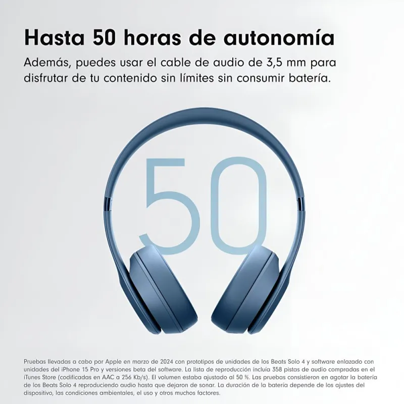 Beats Solo 4 Wireless Bluetooth Azul Pizarra – Auriculares On-Ear