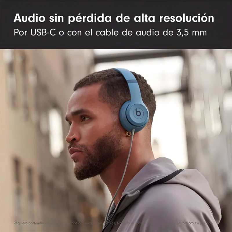 Beats Solo 4 Wireless Bluetooth Azul Pizarra – Auriculares On-Ear