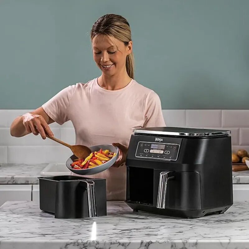 Ninja AF300EU Freidora de aire doble 2400 W 7,6 L | 6 modos