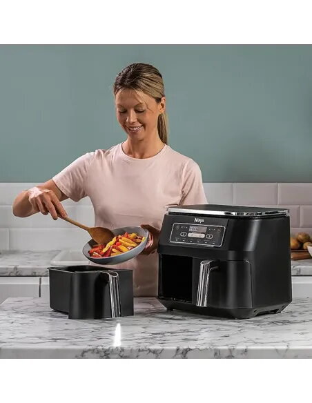 Ninja AF300EU Freidora de aire doble 2400 W 7,6 L | 6 modos