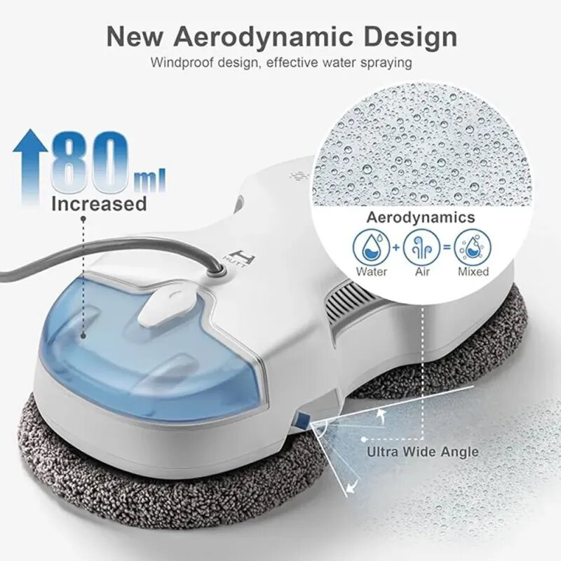 HUTT C65 Robot Limpiacristales Inteligente – 3800 Pa Pulverización 80