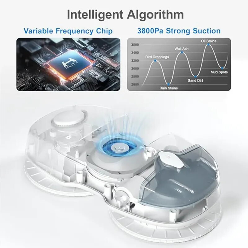 HUTT C65 Intelligent Window Cleaning Robot - 3800 Pa Spray 80