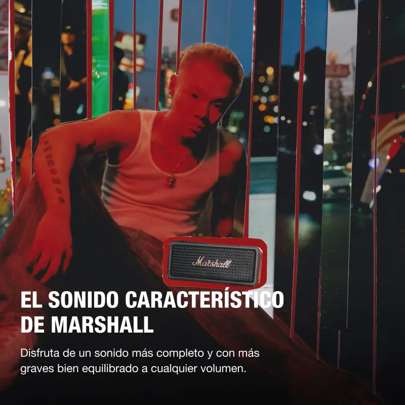 Altavoz Bluetooth portátil inalámbrico Marshall Emberton III IP67 Negro y latón