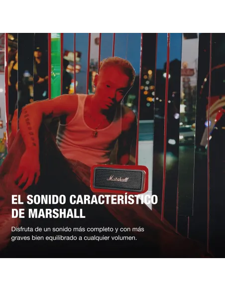 Altavoz Bluetooth portátil inalámbrico Marshall Emberton III IP67 Negro y latón