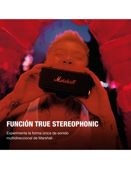 Altavoz Bluetooth portátil inalámbrico Marshall Emberton III IP67 Negro y latón