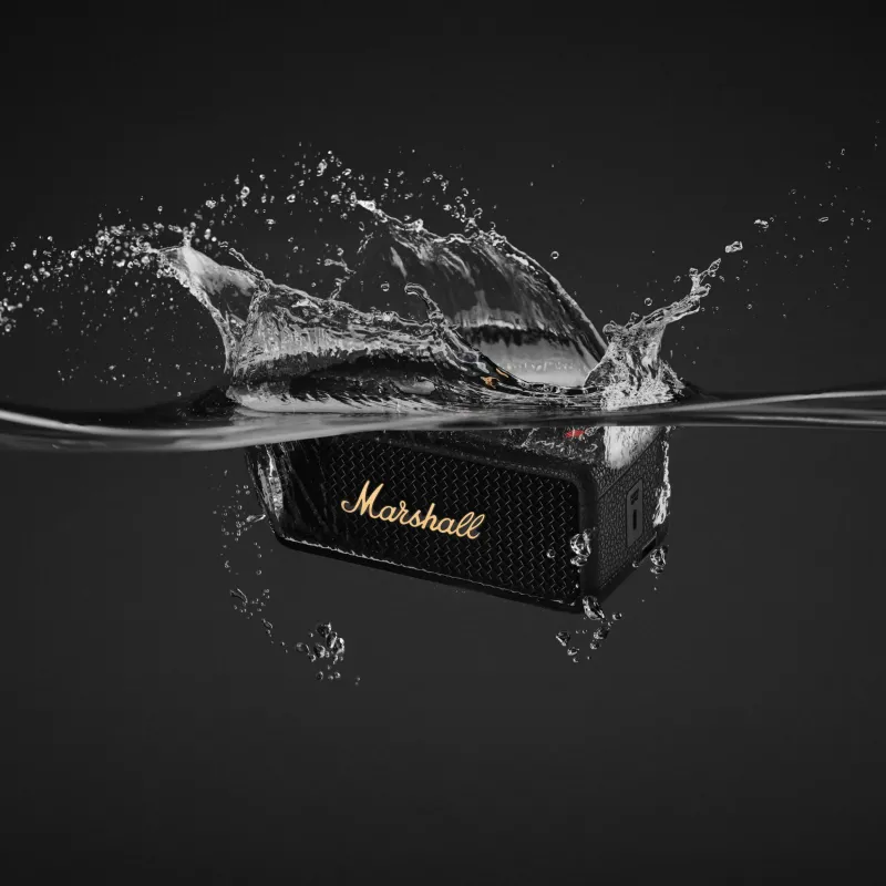 Altavoz Bluetooth portátil inalámbrico Marshall Emberton III IP67 Negro y latón
