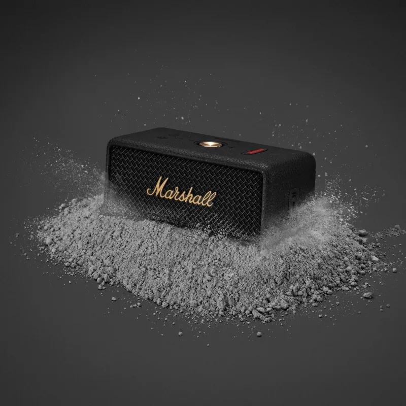 Altavoz Bluetooth portátil inalámbrico Marshall Emberton III IP67 Negro y latón