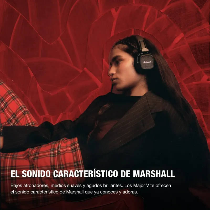 Auriculares Inalámbricos Bluetooth Marshall Major V Negro