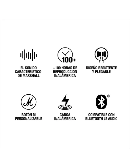 Auriculares Inalámbricos Bluetooth Marshall Major V Negro