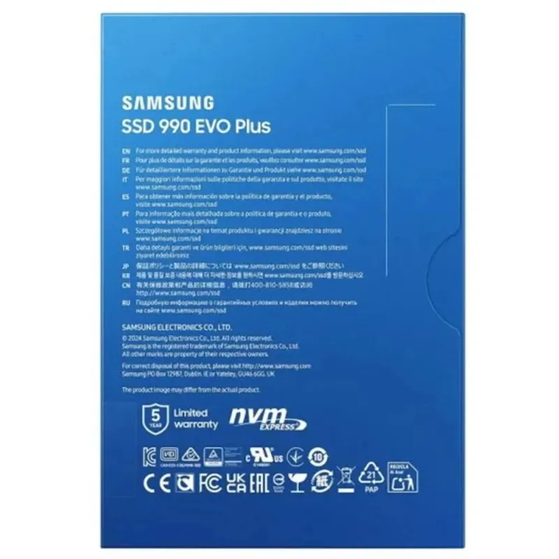 Disco SSD Samsung 990 EVO Plus 1TB M.2 NVMe PCIe MZ V9S1T0BW