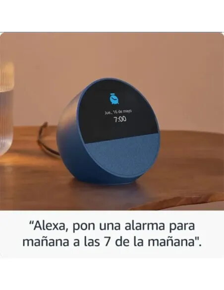 Amazon Echo Spot (2024) Blue – Smart Alarm Clock with Alexa