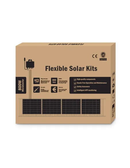Kit solar para balcón - placas flexibles 800