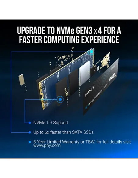 Disco SSD PNY CS1030 1TB M.2 NVMe PCIe Gen3 | 2100 MB/s