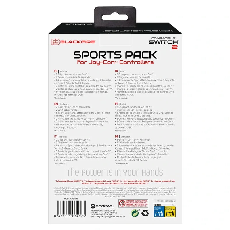 Comprar Blackfire Pack Deporte 14 en 1 para JOY-CON de Switch 2