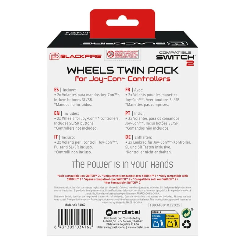Comprar Blackfire Pack 2 Volantes Racing para JOY-CON de Switch 2