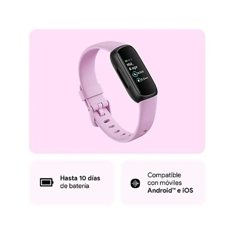 Google Fitbit Inspire 3 Lavanda | Pulsera de Actividad - TiendaCPU