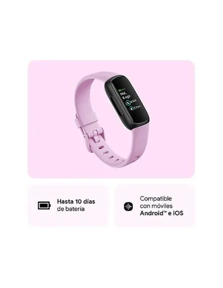 Google Fitbit Inspire 3 Lavanda | Pulsera de Actividad - TiendaCPU