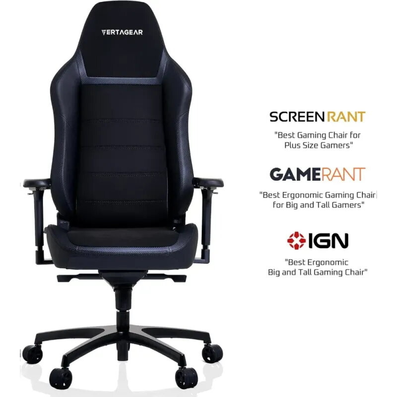 Vertagear PL6800 HygenX Carbon Black – silla gamer XL ergonómica