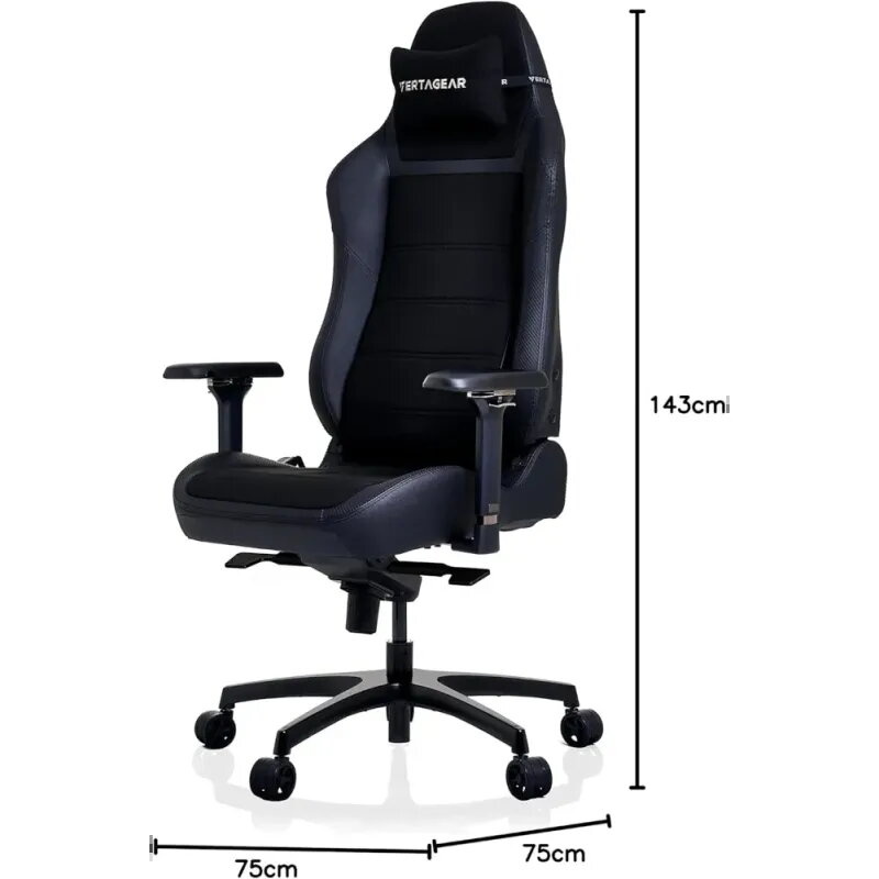 Vertagear PL6800 HygenX Carbon Black – silla gamer XL ergonómica