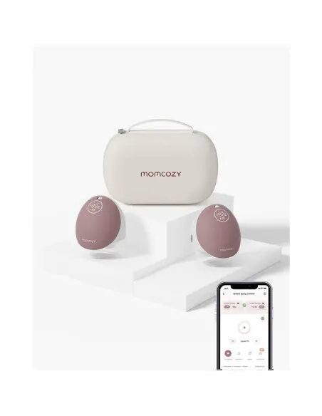 Momcozy M9 sacaleches manos libres rojo | Potente, portátil y cómodo