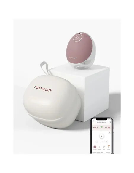 Momcozy M9 sacaleches manos libres rojo | Potente, cómodo y portátil