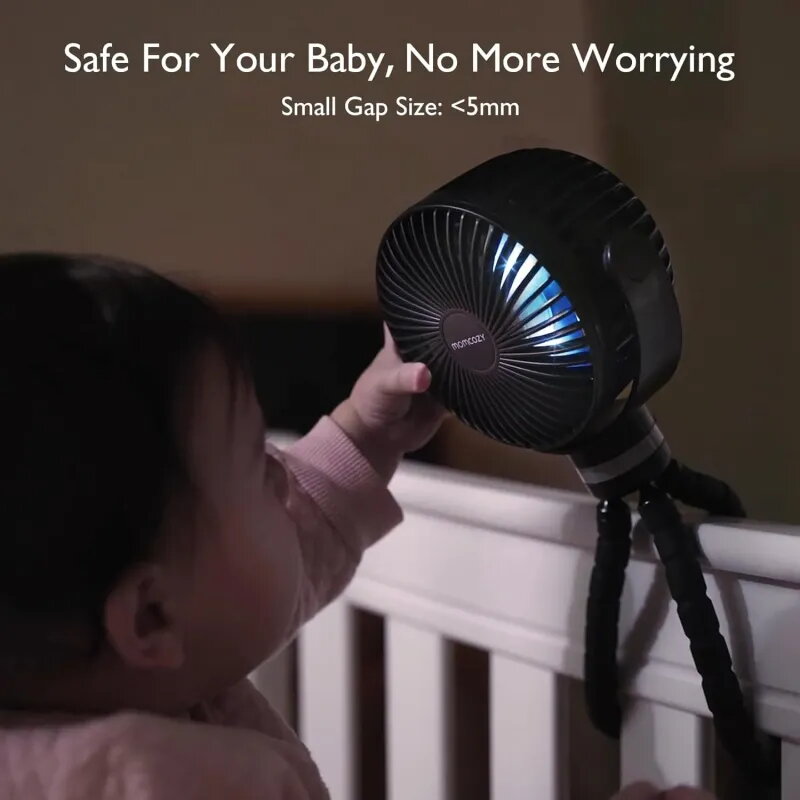 Momcozy ventilador portátil recargable USB Negro