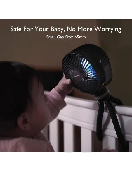Momcozy ventilador portátil recargable USB Negro