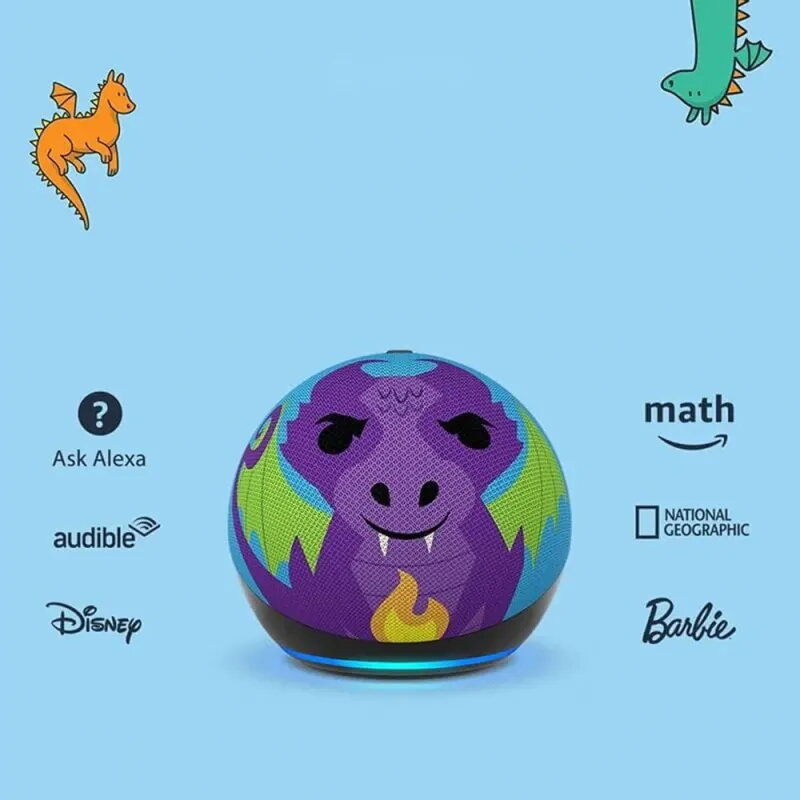 Amazon Echo Dot 5ª Gen Kids Dragón – Altavoz infantil con Alexa