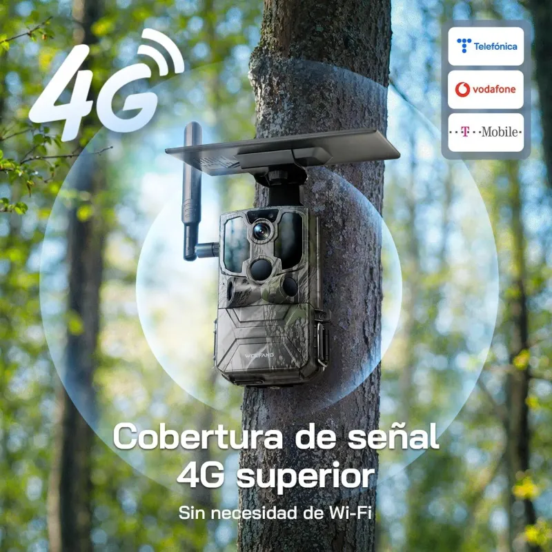Compra la cámara de Caza Solar WOLFANG WT04 4G LTE – Video 2.5K