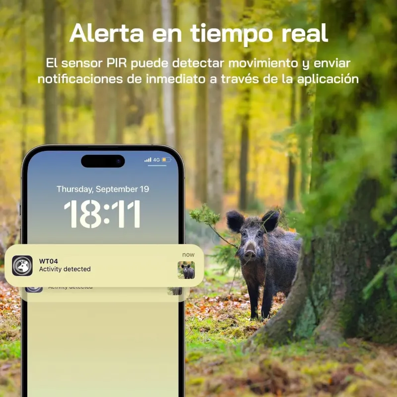 Compra la cámara de Caza Solar WOLFANG WT04 4G LTE – Video 2.5K