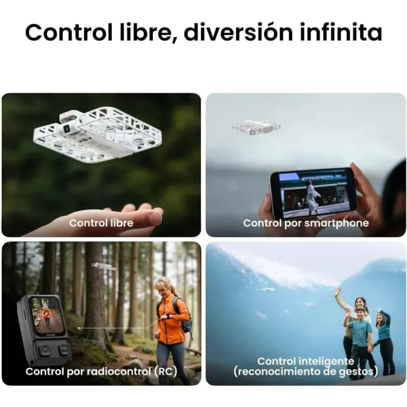 HOVERAir X1 Blanco – Mini dron plegable con seguimiento automático