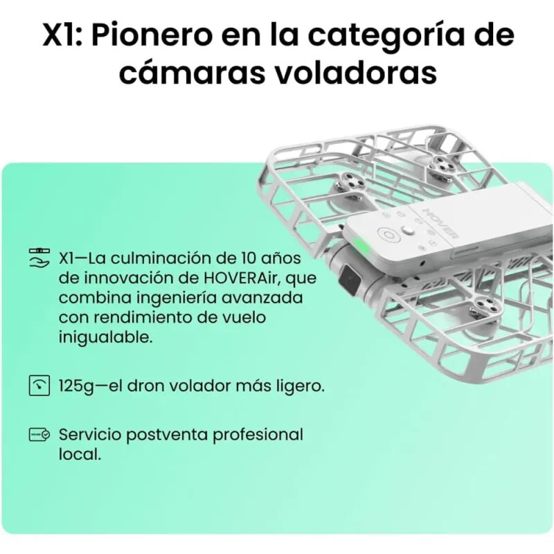 HOVERAir X1 Blanco – Mini dron plegable con seguimiento automático