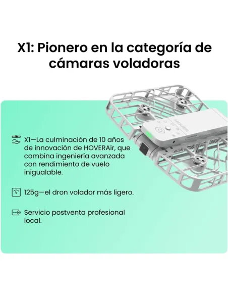HOVERAir X1 Blanco – Mini dron plegable con seguimiento automático