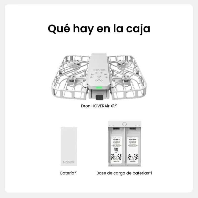HOVERAir X1 Blanco – Mini dron plegable con seguimiento automático
