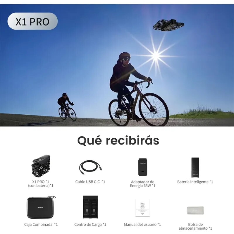 HOVERAir X1 PRO Retail Combo – Foldable 4K60 Drone for Travel & Action