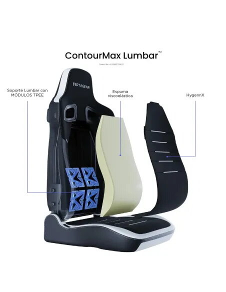 Vertagear PL4800 HygenX Black/White – XL ergonomic gaming chair