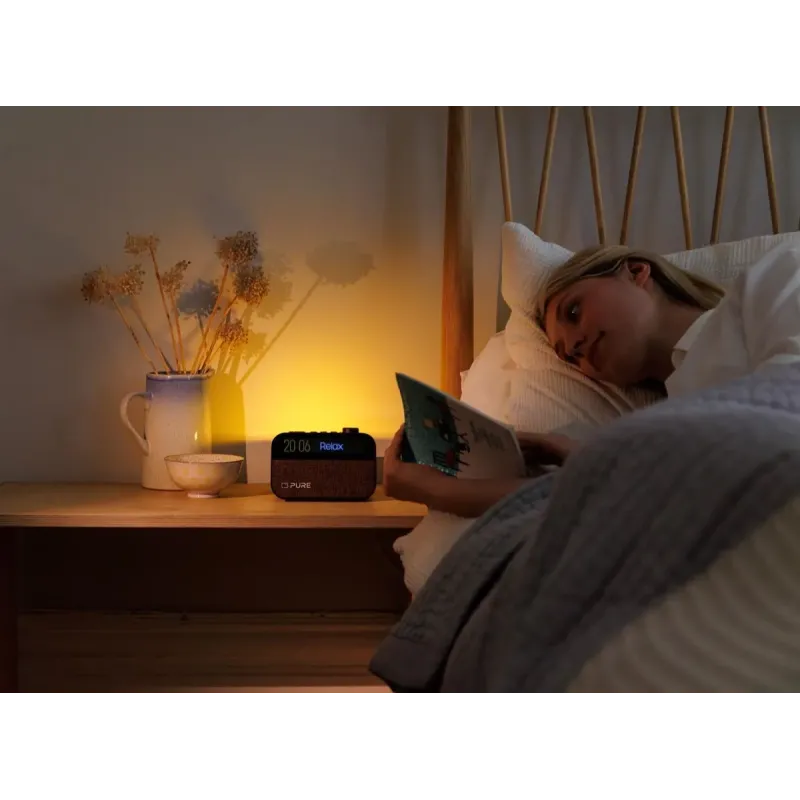 Pure Moment Negro | Despertador Luz Amanecer y Altavoz Bluetooth