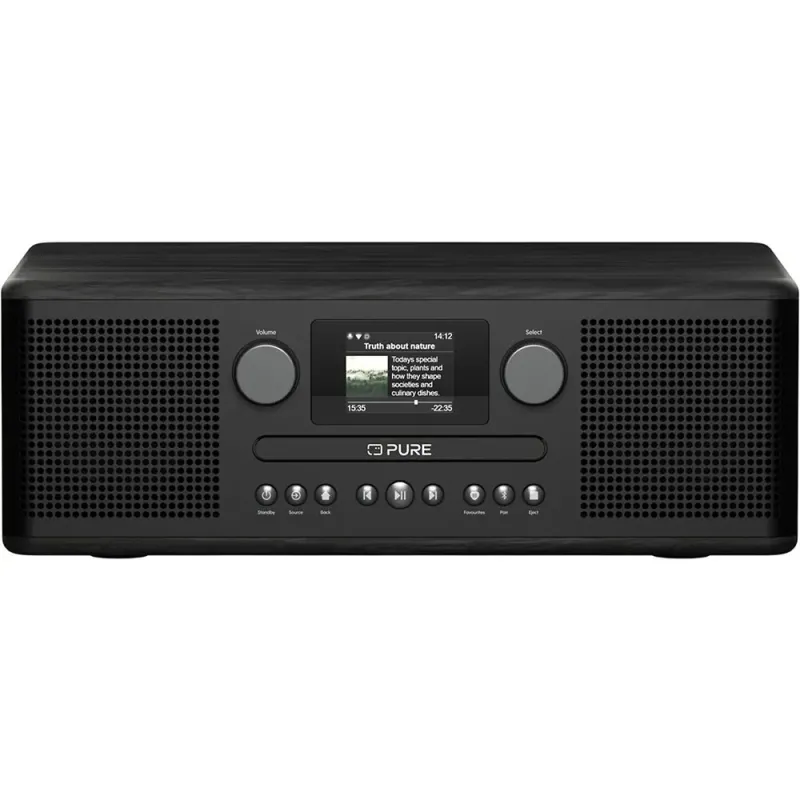Pure Classic C-D6i Black | Stereo System with CD, WiFi & Internet Radi
