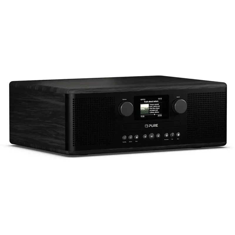 Pure Classic C-D6i Black | Stereo System with CD, WiFi & Internet Radi