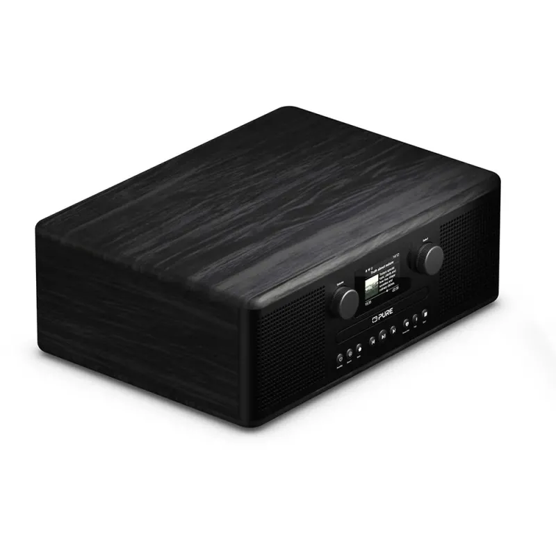 Pure Classic C-D6i Black | Stereo System with CD, WiFi & Internet Radi