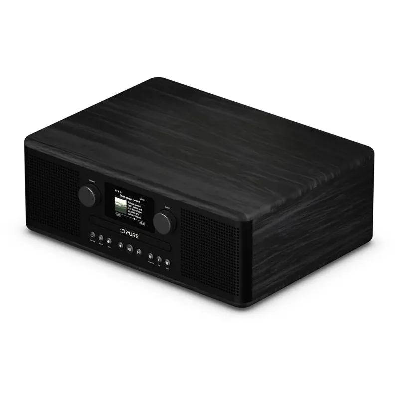 Pure Classic C-D6i Black | Stereo System with CD, WiFi & Internet Radi