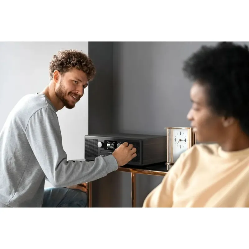 Pure Classic C-D6i Black | Stereo System with CD, WiFi & Internet Radi
